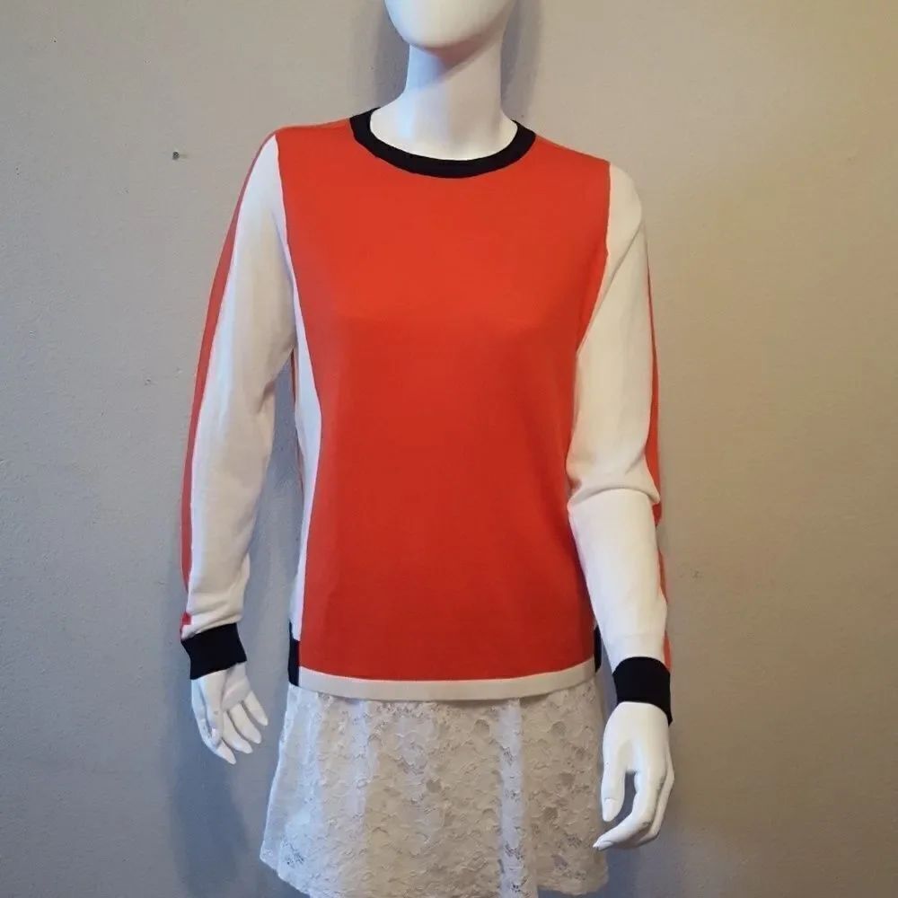 Boss Ferda Colorblock Sweater Sz L - Picture 2 of 8